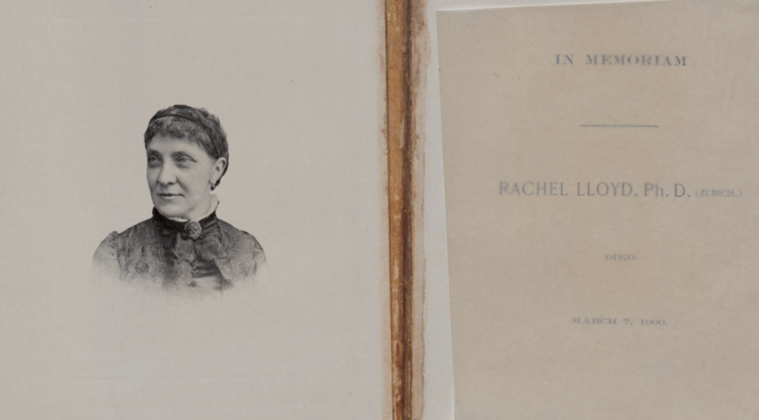 The frontispiece of Clement Lloyd's biography contained a high-resolution version of the only known photo of Rachel Lloyd.